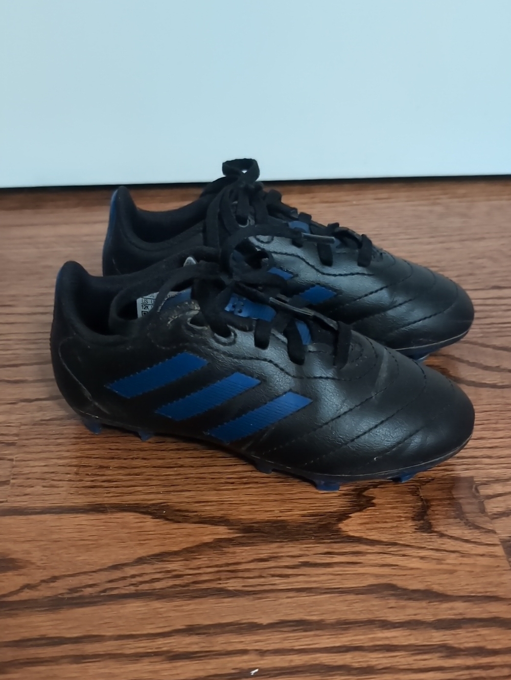 Adidas Kids Black & Blue Soccer Cleats